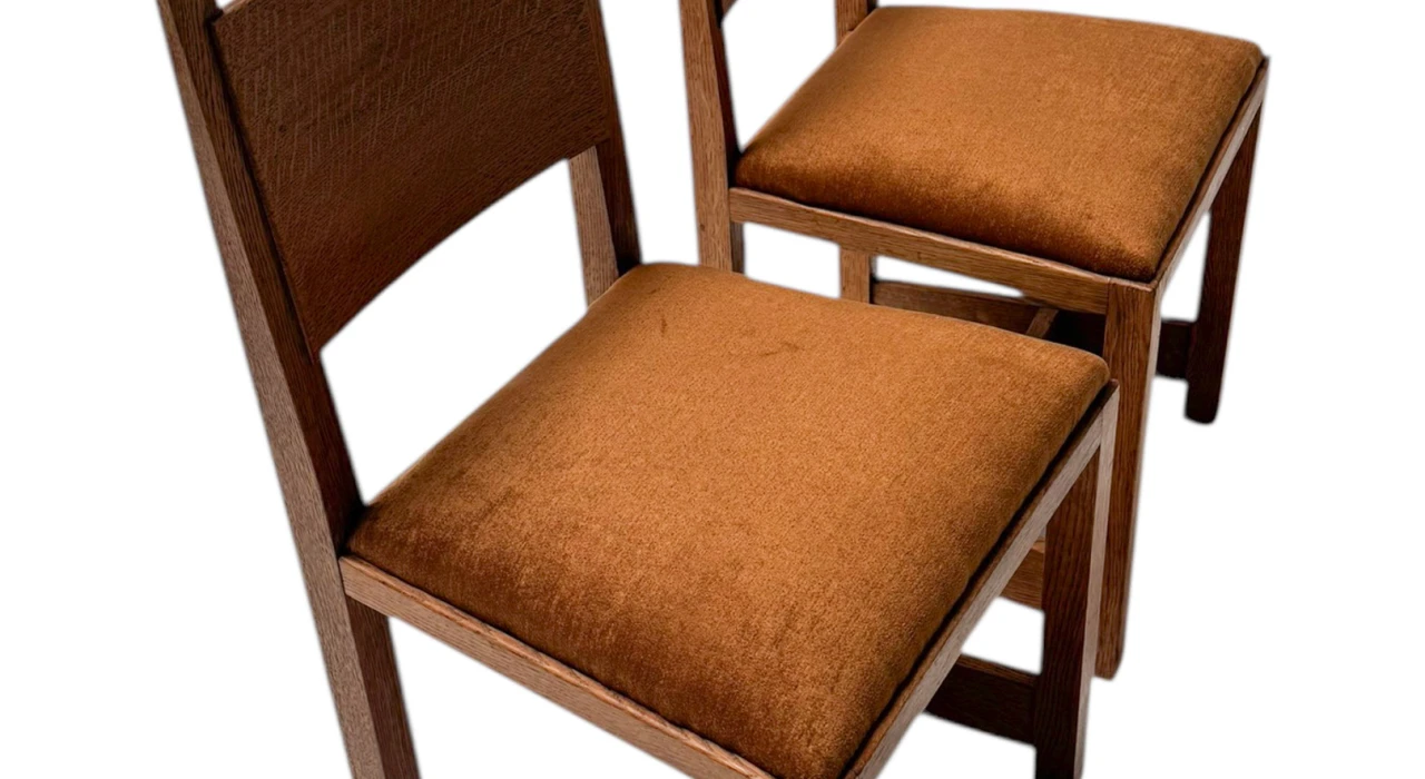 Two Art Deco Modernist Side Chairs by Hendrik Wouda for Pander, 1924